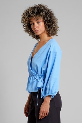 Top em algodão biológico - Azul