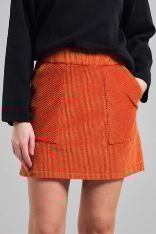 Saia direita em algodão biológico - Laranja