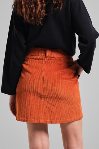 Saia direita em algodão biológico - Laranja