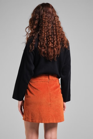 Saia direita em algodão biológico - Laranja