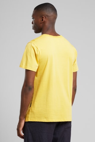 T-shirt regular em algodão biológico - Amarelo