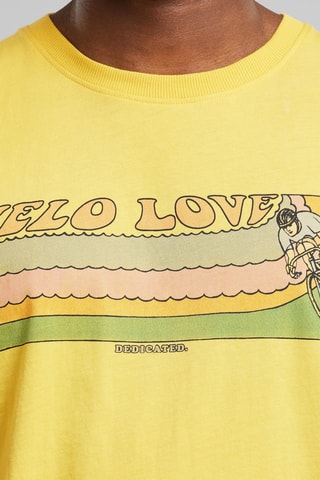 T-shirt regular em algodão biológico - Amarelo