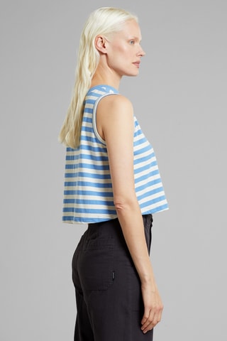 Crop top em algodão biológico - Azul