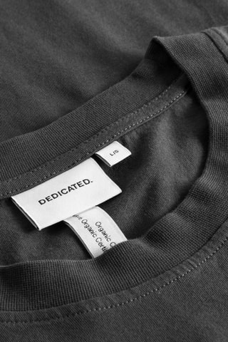 T-shirt regular em algodão biológico - Cinzento-escuro