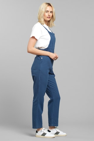 Macacão loose em algodão biológico - Azul-marinho