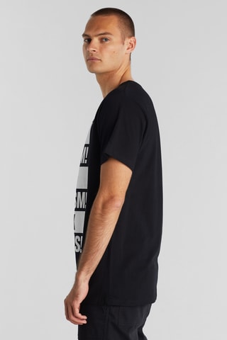 T-shirt regular em algodão biológico - Preto