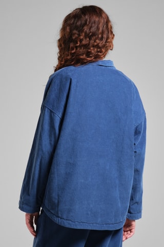 Casaco em algodão biológico - Azul-marinho