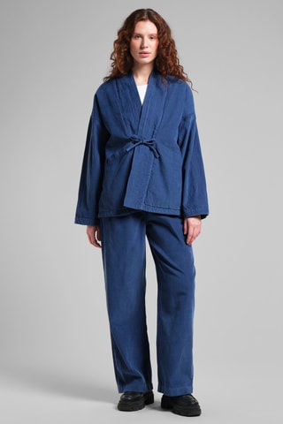 Casaco em algodão biológico - Azul-marinho