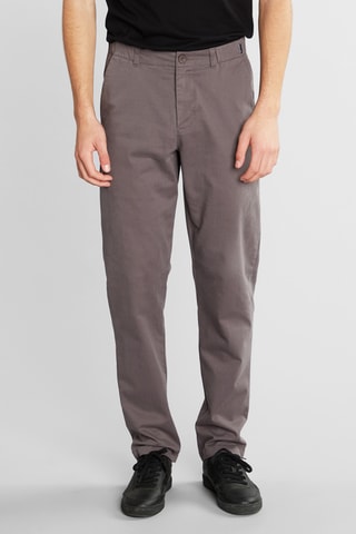 Calças chino em algodão biológico - Cinzento