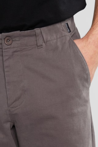 Calças chino em algodão biológico - Cinzento