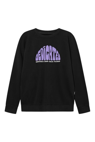 Sweat regular em algodão biológico - Preto