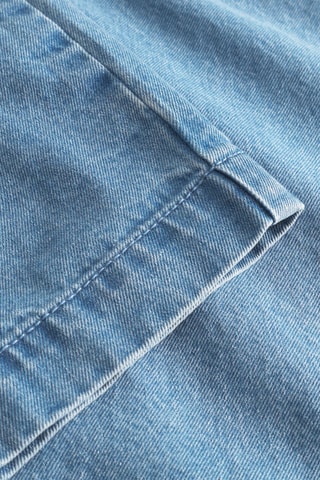 T-shirt loose em algodão biológico - Azul