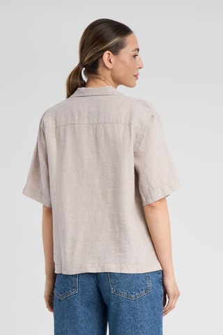 Camisa loose em linho - Cru