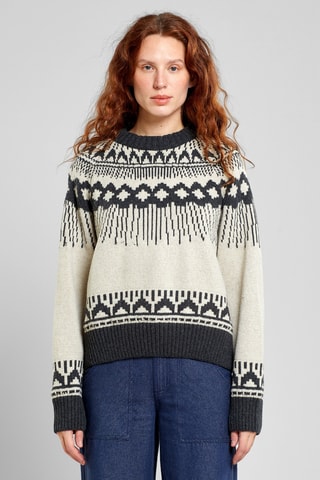 Camisola relaxed em lã - Cru