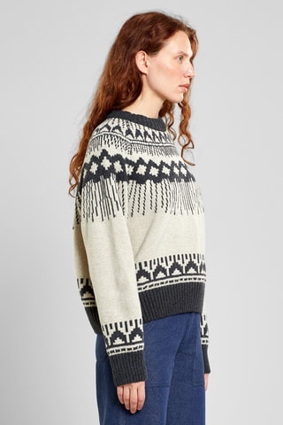 Camisola relaxed em lã - Cru