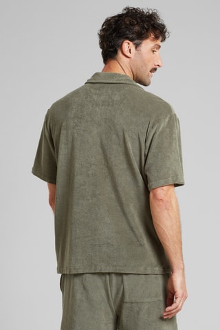 Camisa relaxed em algodão biológico - Caqui