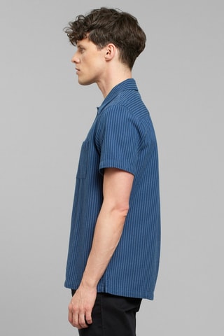 Camisola regular em algodão biológico - Azul-marinho