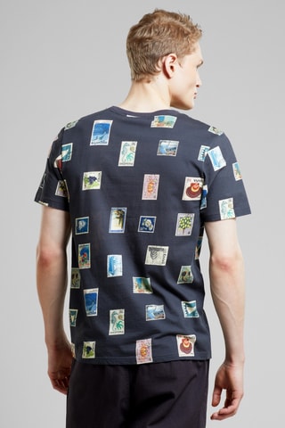 T-shirt regular em algodão biológico - Cinzento-escuro