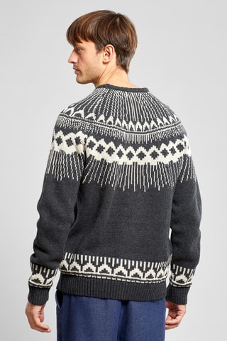 Camisola regular em lã - Cinzento-escuro