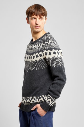 Camisola regular em lã - Cinzento-escuro