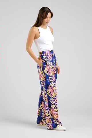 Calças wide legs - Multicor