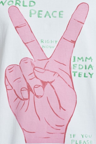 T-shirt regular em algodão biológico - Branco