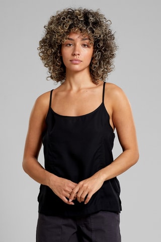 Top relaxed sem mangas - Preto