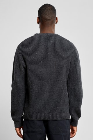 Camisola regular em lã - Cinzento-escuro