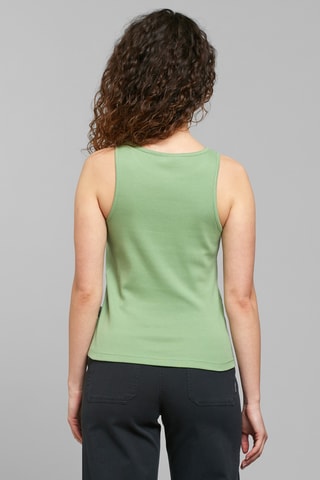 Top slim em algodão biológico sem mangas - Verde