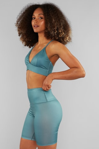 Calções ciclista - Azul-pato