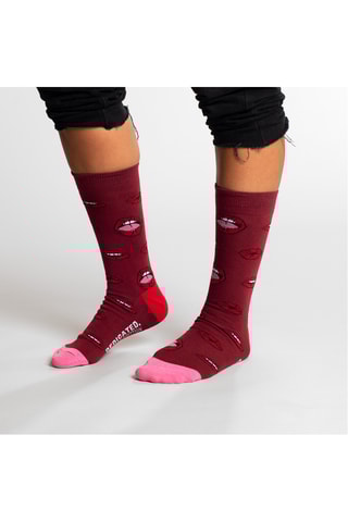 Meias em algodão biológico - Bordô