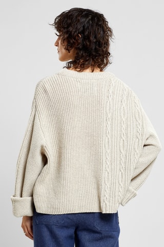 Camisola relaxed em lã - Cru