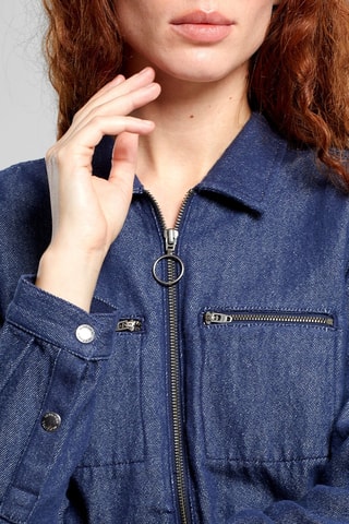 Jardineiras regular em algodão biológico - Azul-marinho