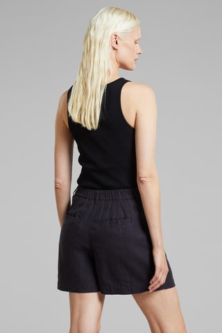 Calções relaxed em linho - Preto