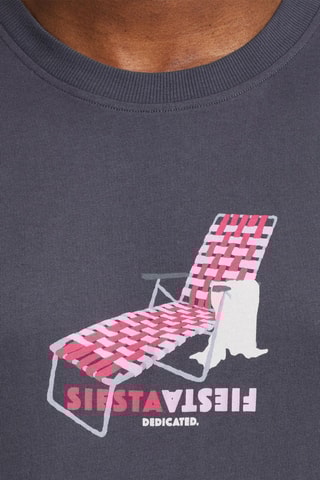 T-shirt regular em algodão biológico - Cinzento-escuro