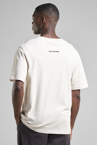 T-shirt em algodão biológico - Bege