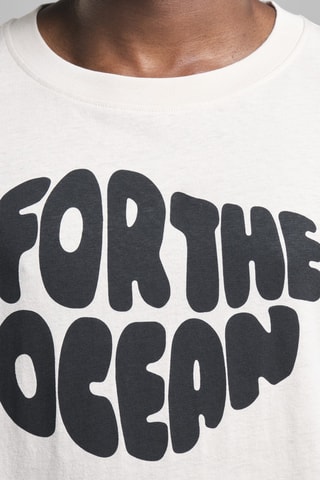 T-shirt em algodão biológico - Bege