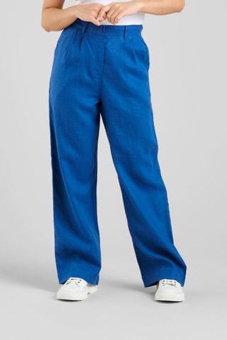 Calções loose em linho - Azul