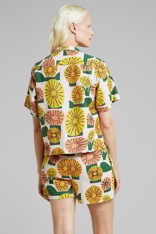 Calções regular em algodão biológico - Cru