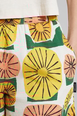 Calções regular em algodão biológico - Cru