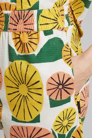 Calções regular em algodão biológico - Cru