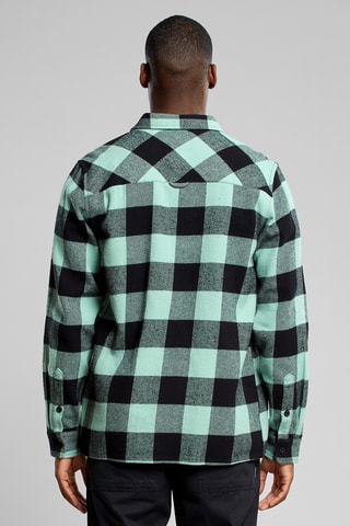 Camisa relaxed em algodão biológico - Verde-claro