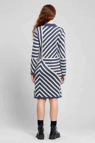 Vestido-camisola em algodão biológico - Azul-marinho