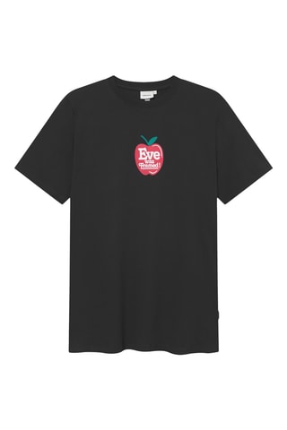 T-shirt regular em algodão biológico - Preto