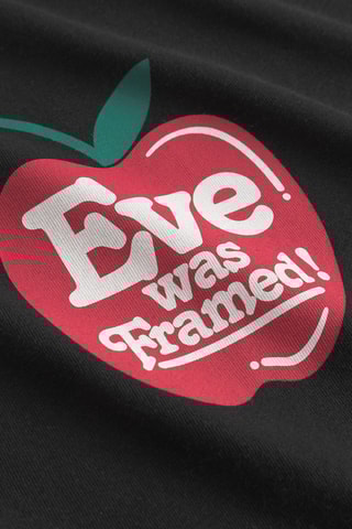 T-shirt regular em algodão biológico - Preto