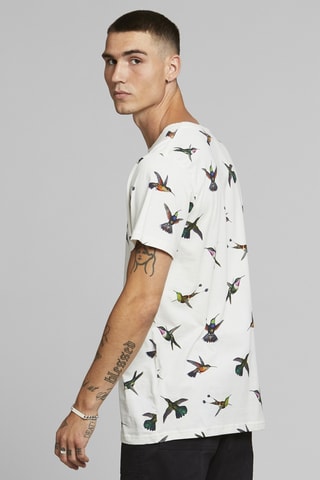 T-shirt regular em algodão biológico - Branco