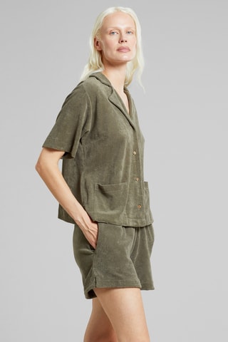 Calções direitos - Caqui