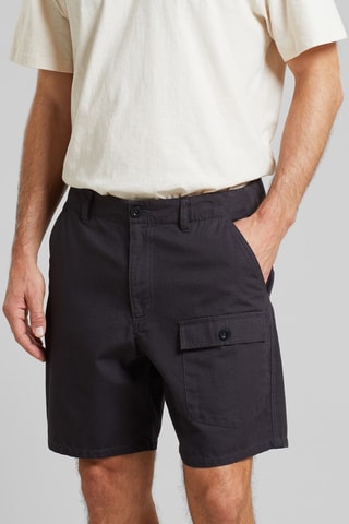 Calções regular em algodão biológico - Preto