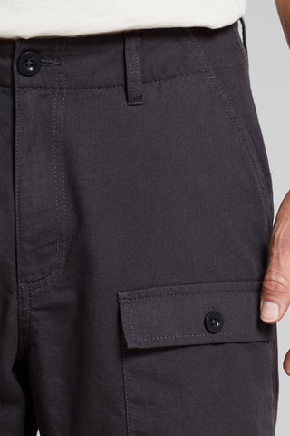 Calções regular em algodão biológico - Preto