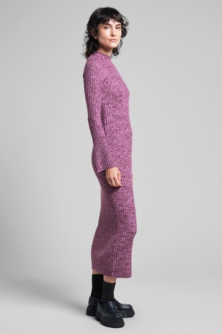 Vestido-camisola em algodão biológico - Rosa